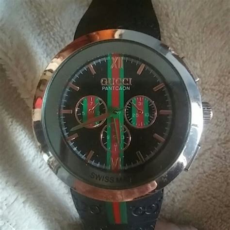 gucci pantcaon watch swiss made fake|Gucci swiss made watch price.